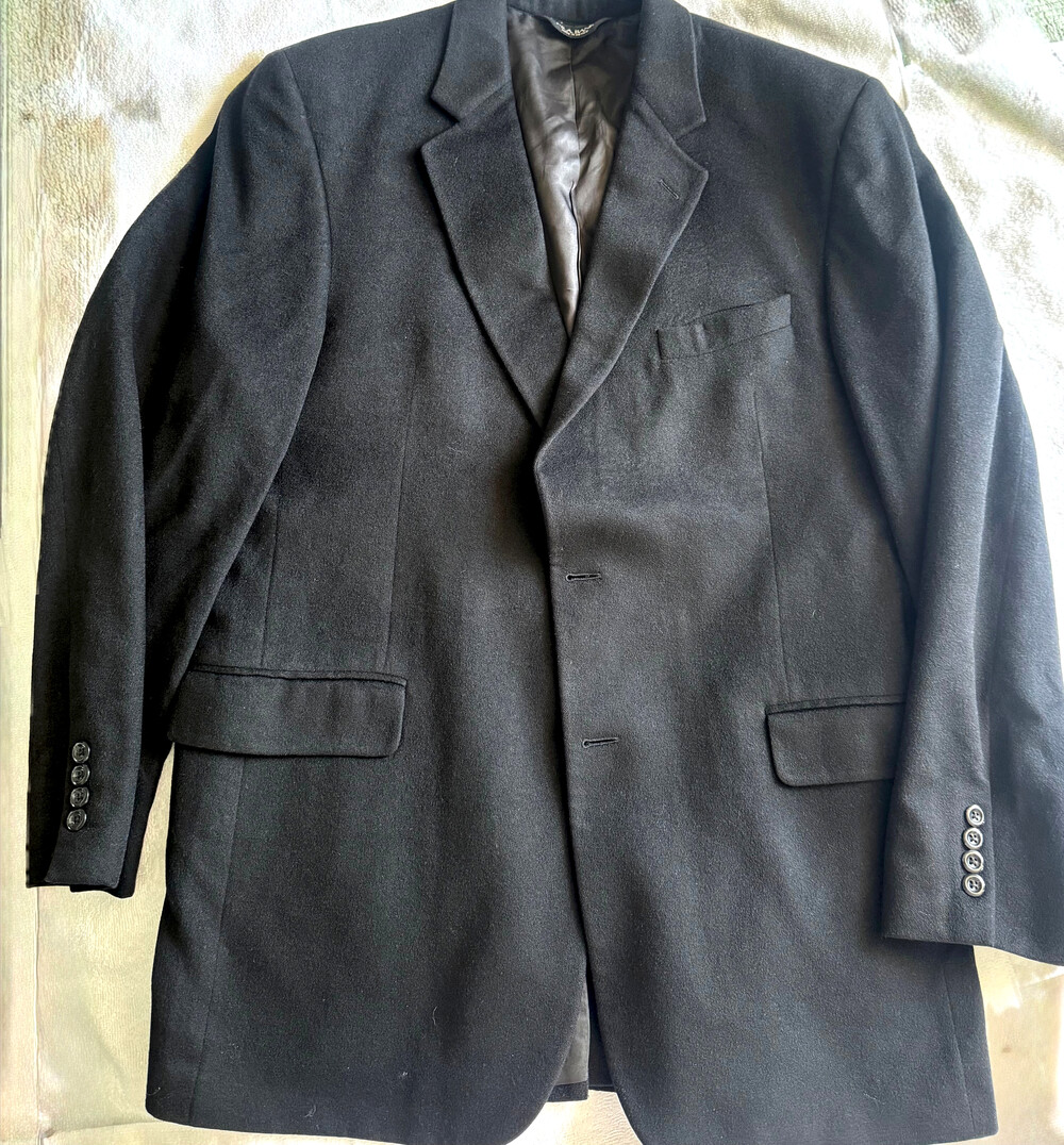 Jos A Bank Cashmere Wool Blazer Black Size 44 Long